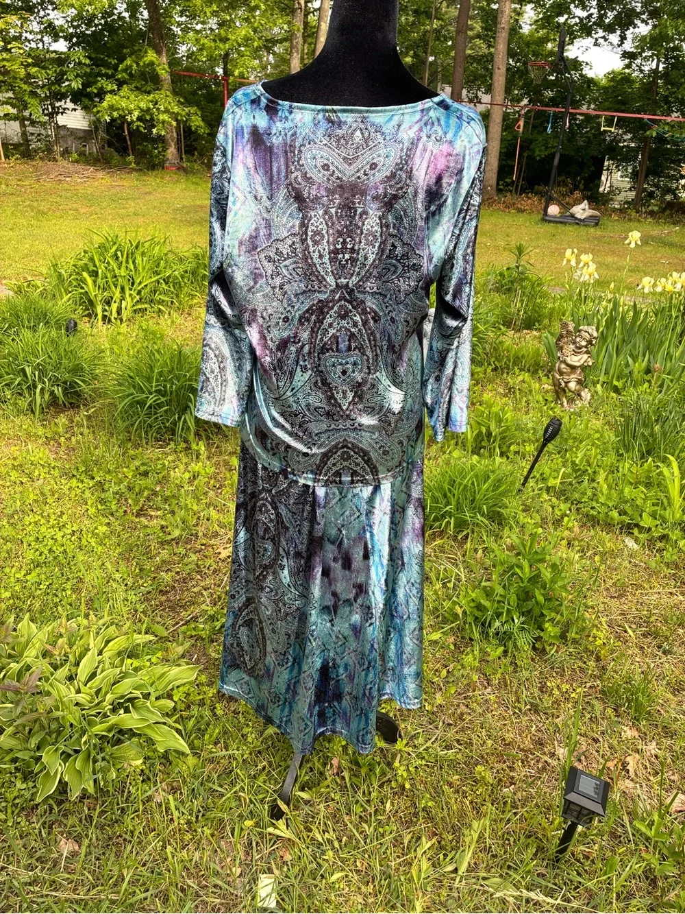 Serengeti Blue and Purple Boho Matching Set | Size Medium | Festival Ready ✨